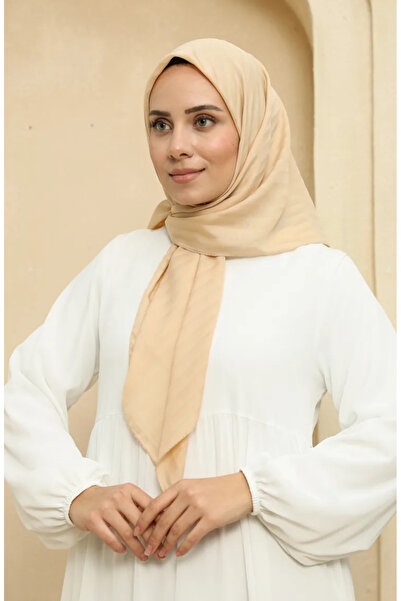 sefamerve Μοντέλο 2015-02 Κρεμ σιφόν κασκόλ