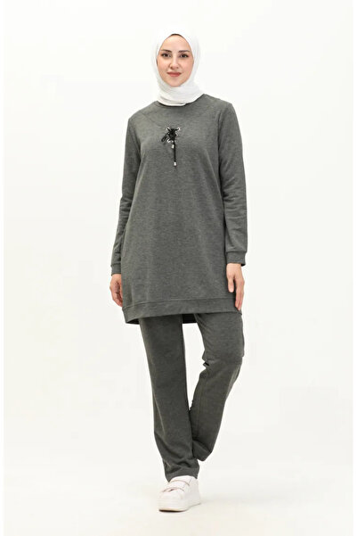 sefamerve Bağcıklı Eşofman Takım 9316-01 Antrasit