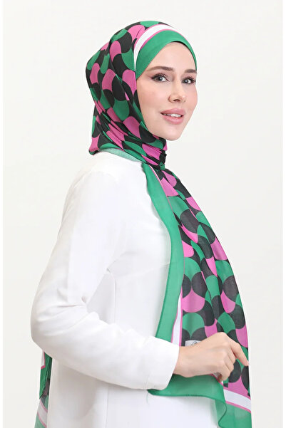 sefamerve Μαλακό σάλι με σχέδιο 70266-20 Ροζ Μαύρο