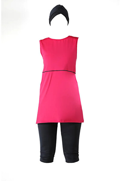 sefamerve Μαγιό φούξια Navy Blue Semi Closed Pool - 0120-04