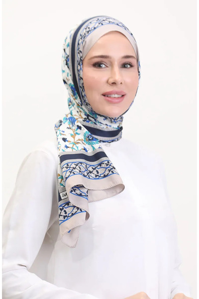 sefamerve Οθωμανικό σάλι 70251-05 βιζόν σαξ