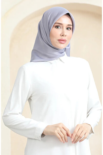 sefamerve Απλό κρυστάλλινο κασκόλ 70252-30 Ανοιχτό γκρι