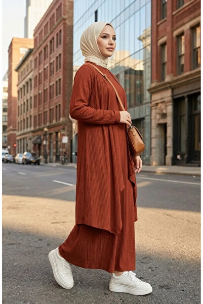 sefamerve طقم فستان وسترة مزدوجة 6527-02 بلاط