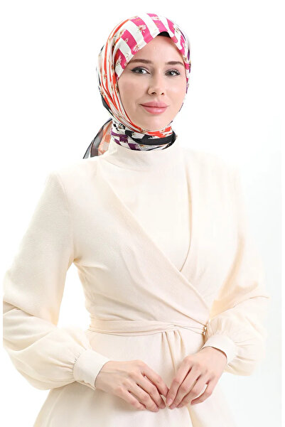 sefamerve Μαλακό κασκόλ Karaca 81057-03 Μαύρο Λιλά