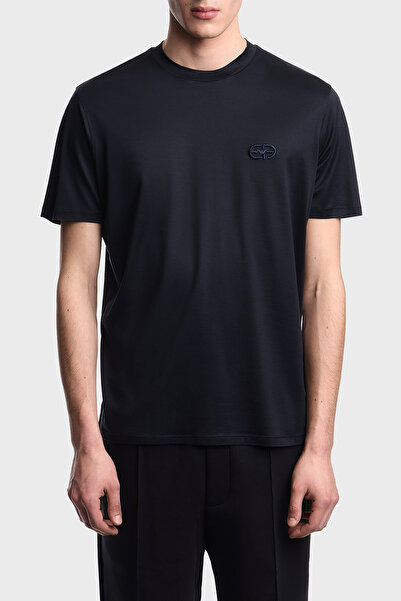 Emporio Armani Pamuk Karışımlı Regular Fit Bisiklet Yaka T Shirt Erkek T SHİR...
