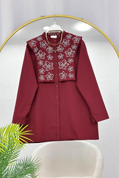 VOLT CLOTHİNG Nergi̇z Embroidered Collar Shirt