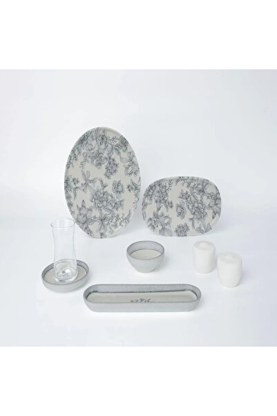 Pierre Cardin Isla Grey Porselen 28 Parça Kahvaltı Takımı