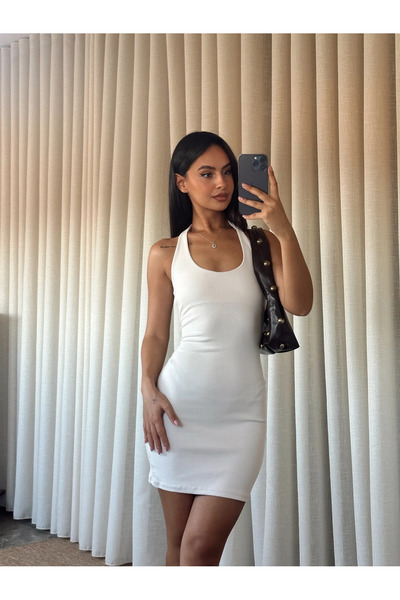 mydukkan.co Halter Neck Dress - Beige