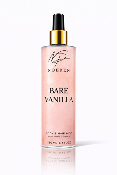 NOBREN Bare Vanilla Kadın Body Mist 250 ml | Vücut ve Saç Spreyi, Tatlı Vanil...
