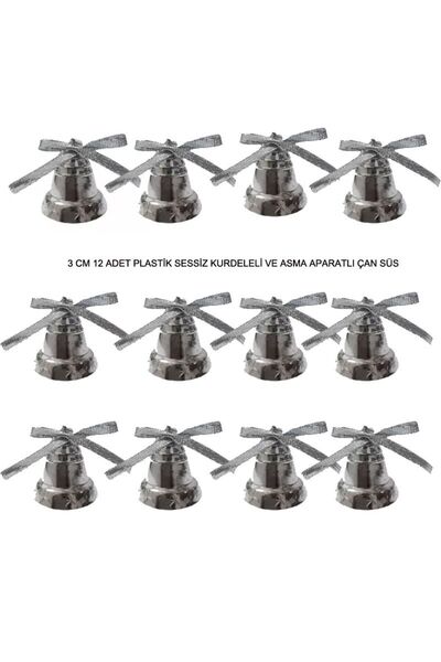 partidolu Culoare Argintie 3cm Clopot Decoratiune de Anul Nou Clopot Silențio...