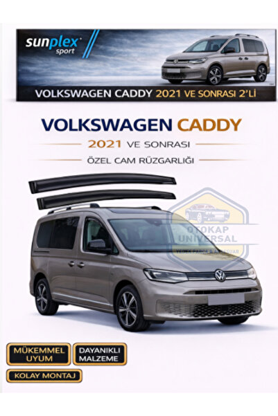 SUNPLEX Volkswagen Caddy 2021 - 2026 Cam Rüzgarlığı Takım 2'li Takım Rüzgar K...