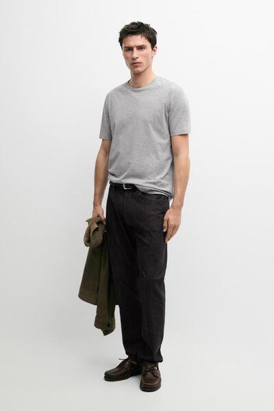 Massimo Dutti Pamuklu kısa kollu t-shirt