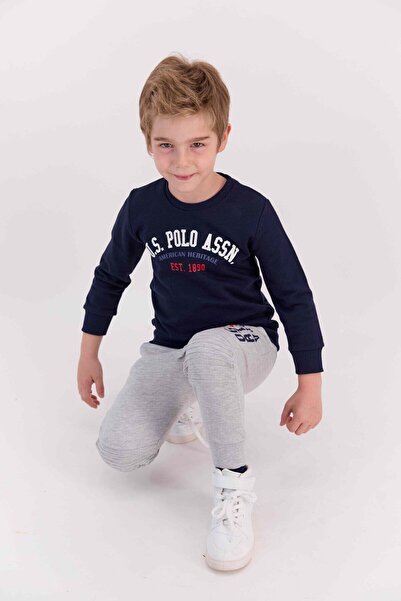 U.S. Polo Assn. Base. Polo Assn Licensed Classic Navy Blue Boys Tracksuit Set