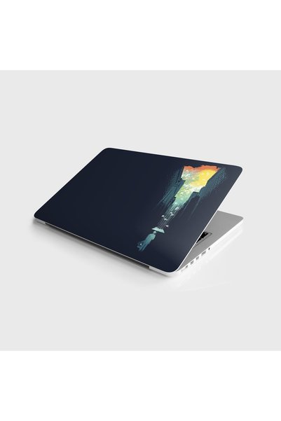 StickerArt Laptop Sticker Notebook Pc Kaplama Etiketi Kuşlar ve Adam