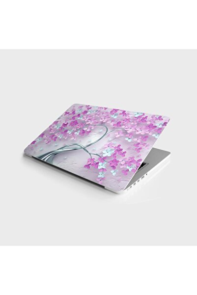 StickerArt Laptop Sticker Bilgisayar Notebook Pc Kaplama Etiketi 3D Mor Ağaç