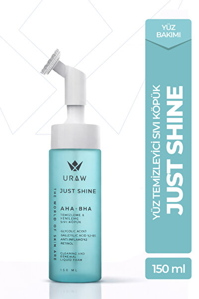 Uraw Just Shine Temizleme Köpüğü | Retinol & Hyaluronik Asit Destekleyici Bak...