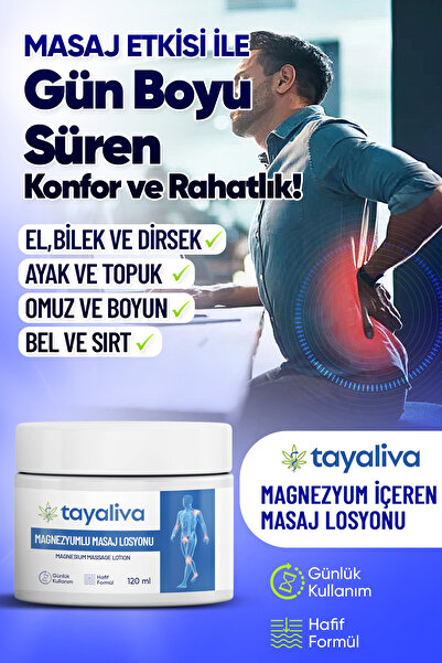 Tayaliva Magnezyumlu Masaj Kremi %100 Doğal
