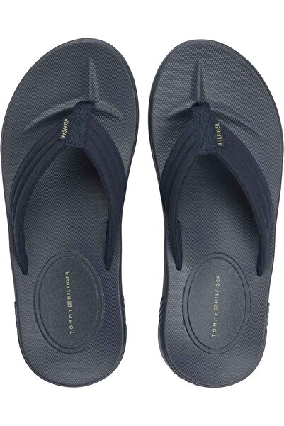 Tommy Hilfiger Men's Brand Logo Casual Navy Blue Slippers Fm0Fm05802 Dw5