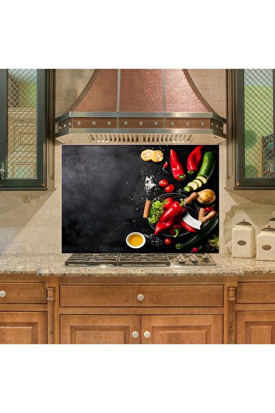 StickerArt Mutfak Duvar Tezgah Arası Ocak Arkası Sticker Kaplama Vegan Set
