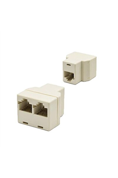 Powermaster Rj 45 1 Female to 2 Female Converter 8P8C