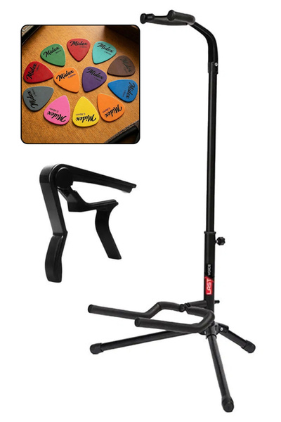 Lastvoice Gtr-01c Gitar Standı Sehpası Capo Pena Paketi