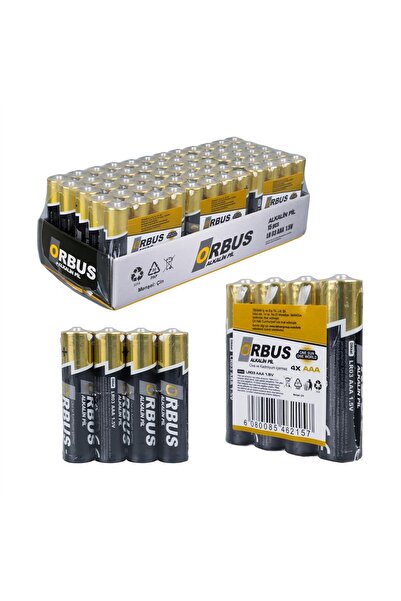 Genel Markalar ORB-LR03-4B 1.5V AAA 60 Adet Alkalin İnce Kalem Pil