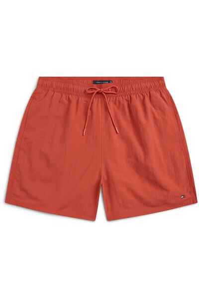 Tommy Hilfiger Men's Brand Logo Red Sea Shorts Suitable for Daily Use Um0Um03...