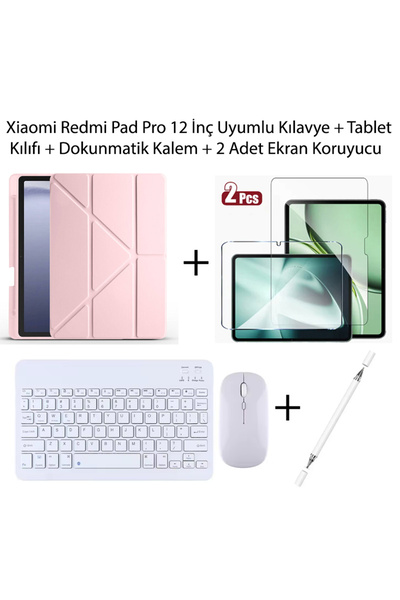 Yesnıce Xiaomi Redmi Pad Pro 12 İnç Uyumlu Standlı Kılıf Ve Dokunmatik Kalem ...
