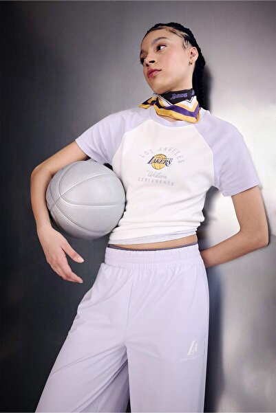 DeFacto Nba Los Angeles Lakers Slim Fit Cotton Pack Short Sleeve T-Shirt G068...