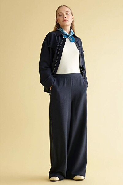 DeFacto Straıght Fıt Geniş Paça Keten Karışımlı Pantolon H0117AX26SP