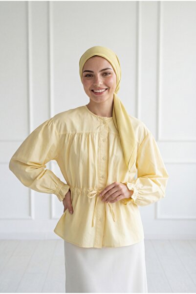 BENAHOLL قميص أيلايناي بخصر مطاطي - BN4174 أصفر