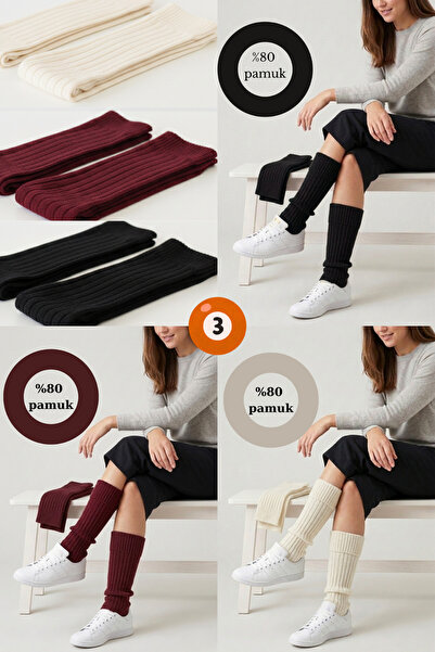 mrm pro Tozluk Triko Örgü Diz Altı Baldır Isıtıcı Kaymaz İnce Görünüm Sağlar