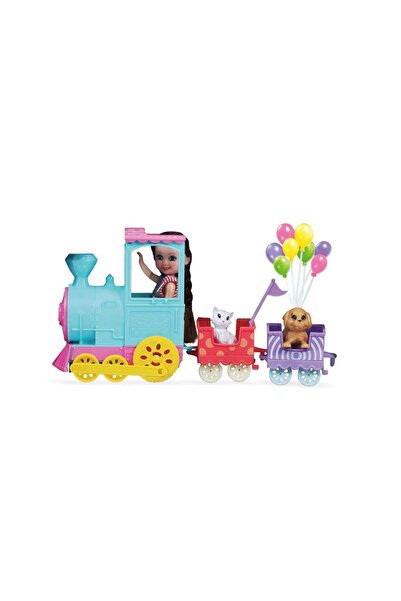 Noriel Belissa doll play setTrain and cute animalsBlue