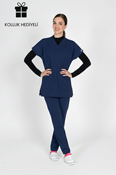 HEMİ طقم ملابس تمريض تيسيتشر باتريوت بلو من الليكرا