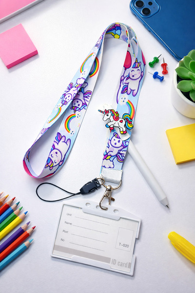 excarpin Σετ τριών τεμαχίων με θέμα το Unicorn - Κορδόνι λαιμού, στυλό, θήκη ...