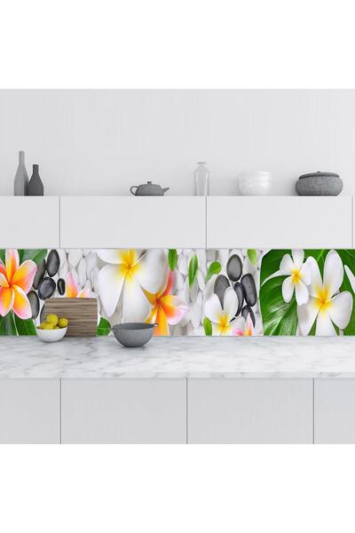 StickerArt Mutfak Tezgah Arası Folyo Fayans Kaplama Folyosu 3d Spa 60x500 CM
