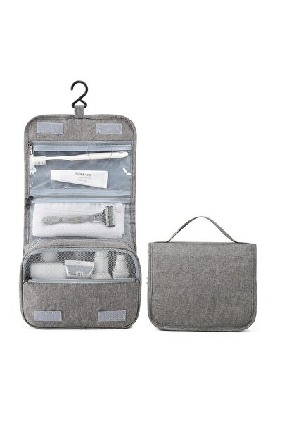 Avaleea Travel cosmetic bagcanvas materialWaterproof3 compartmentswith hanger...