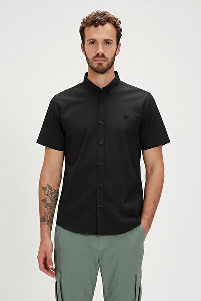 Bad Bear Plant black short sleeve men's shirt