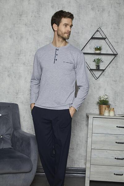 KLY بيجامة رجالية بأكمام طويلة 7421