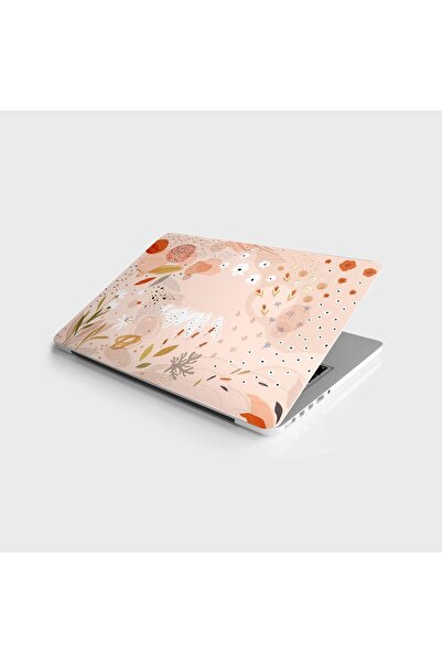 StickerArt Laptop Sticker Bilgisayar Notebook Pc Kaplama Etiketi Soyut Çiçek
