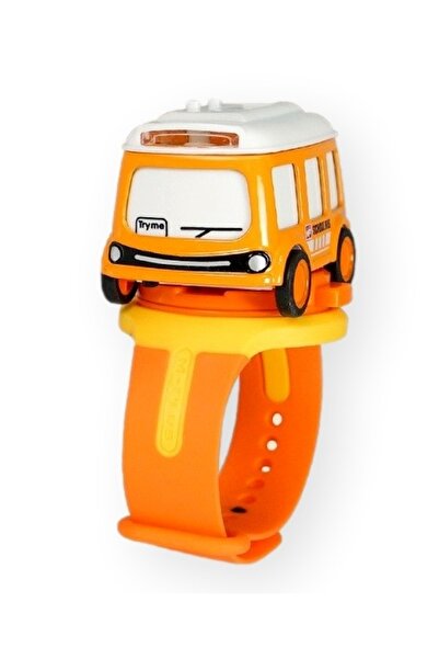 Avaleea Toy Clock for Children with Lights and SoundsBusOrange