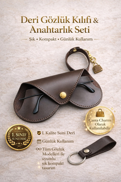 Ayleen Ayz Hangable Heart Model Glasses Case and Keychain Set - Bag Charm Gla...