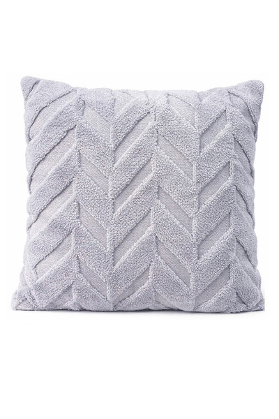 Bumedo Plush Decorative Cushion Cover 42X42 cm Nordic Zigzag B Herringbone Pa...