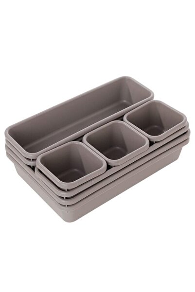 Avaleea Set of 8 storage boxesfor drawerscosmeticskitchen utensilstextilespla...