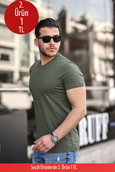 COMBİNE MİCHAİL تي شيرت رجالي مصنوع من القطن بنسبة 100% يسمح بمرور الهواء ورق...