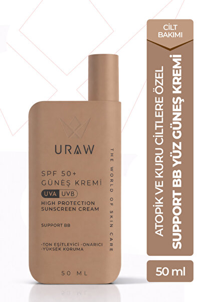 Uraw Support BB Yüz Güneş Kremi SPF 50 | Ton Eşitleyici & Yüksek Koruma 50 ml