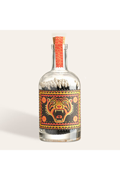 Zsa Zsa Zsu Roar Stamp Ahşap Kibrit Hediyelik Eşya 19x8x8 Cm Renkli