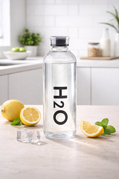 Tohana H2O 1lt Borosilikat Cam Matara Siyah