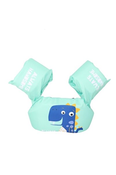 Avaleea Children's life jacket with swimming finsGreenDragon pattern