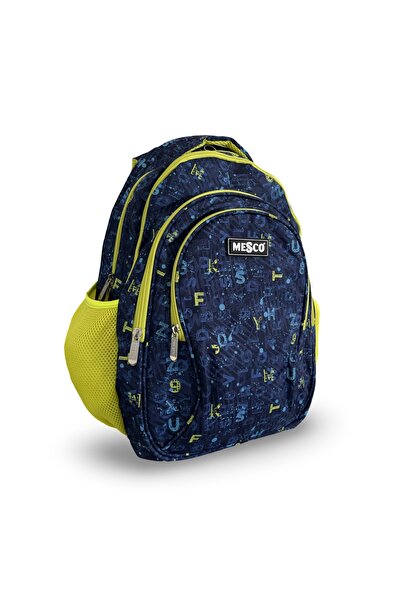 Mesco large school bag4 compartmentsDark blue/green38 x 25 x 15 cm